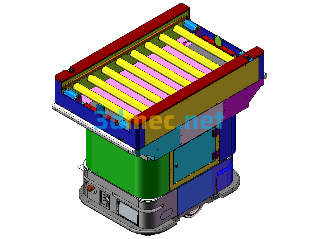 AGV Line Transfer Vehicle (Produced With BOM And 2D) SolidWorks 3D Model Free Download