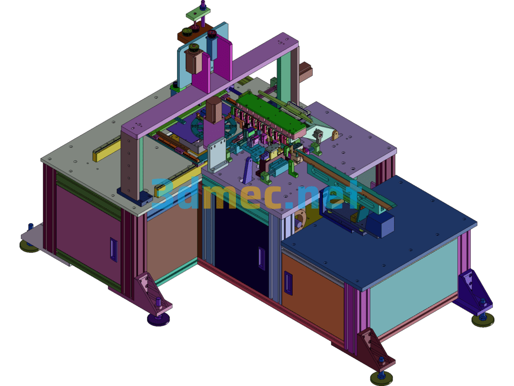 LED Cutting Machine Bead Feeder Cutting Machine SolidWorks 3D Model Free Download