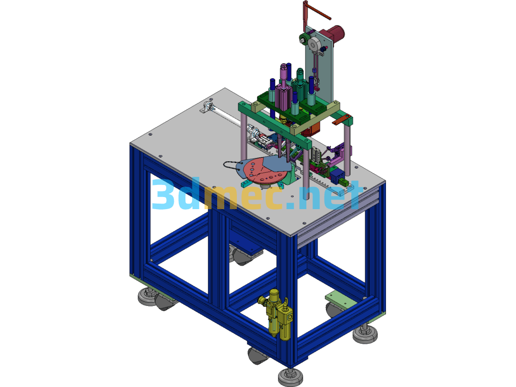N95 Semi-Automatic Ear Strap Machine Rotary Welding Machine 3D Original File + Engineering Drawing + BOM SolidWorks 3D Model Free Download