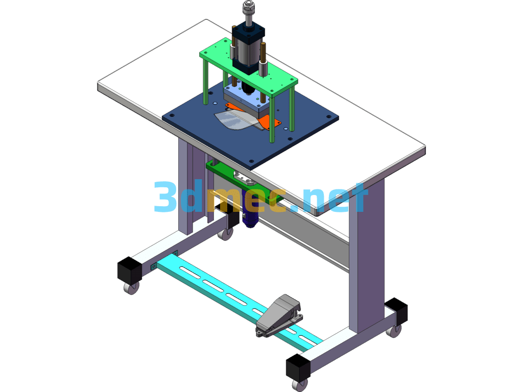 N95 Simple Automatic Edge Banding Machine Drawing SolidWorks 3D Model Free Download