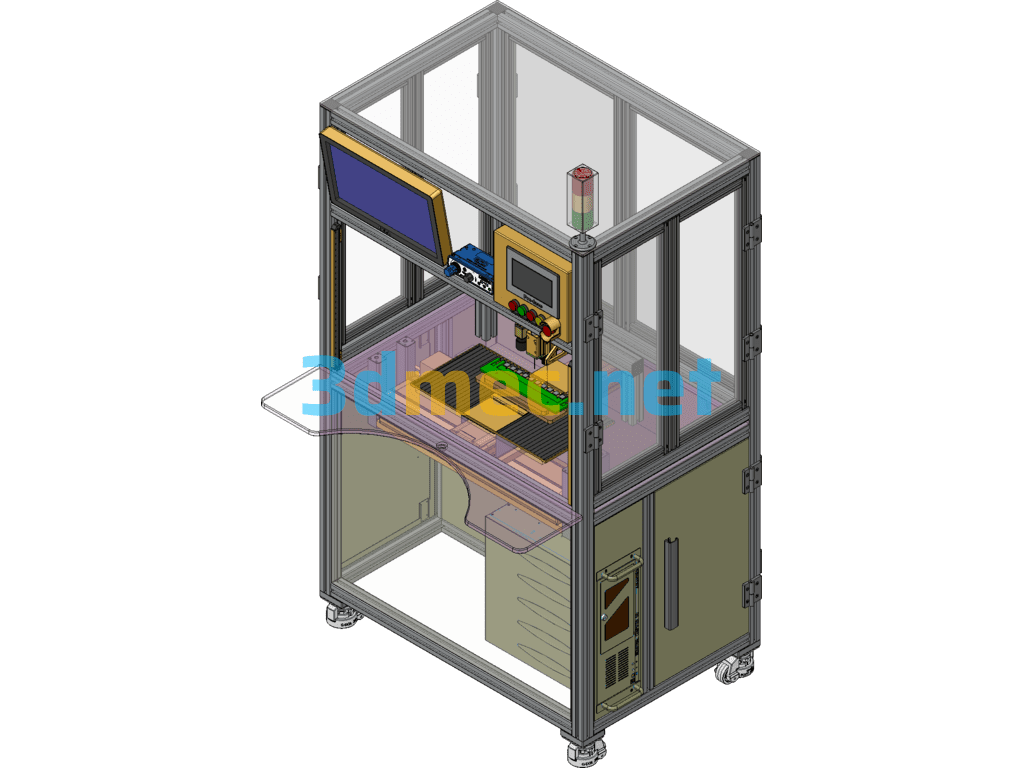 PCB Board CCD Automatic Dispenser SolidWorks 3D Model Free Download