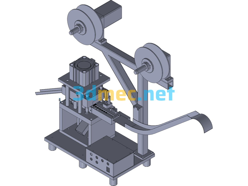 RJ45 Bending Die Type Bending Machine Creo(ProE) 3D Model Free Download