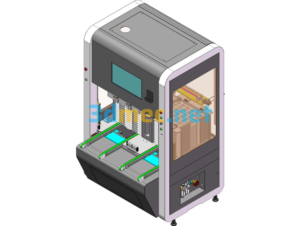 Tray Disk Automatic Loading Machine SolidWorks 3D Model Free Download