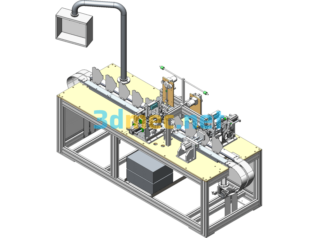 Revised N95 Ear Band Welding Machine 3D+Engineering Drawing+Bom List SolidWorks 3D Model Free Download