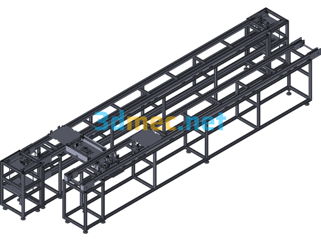 Speed Chain Conveyor Line Exported 3D Model Free Download