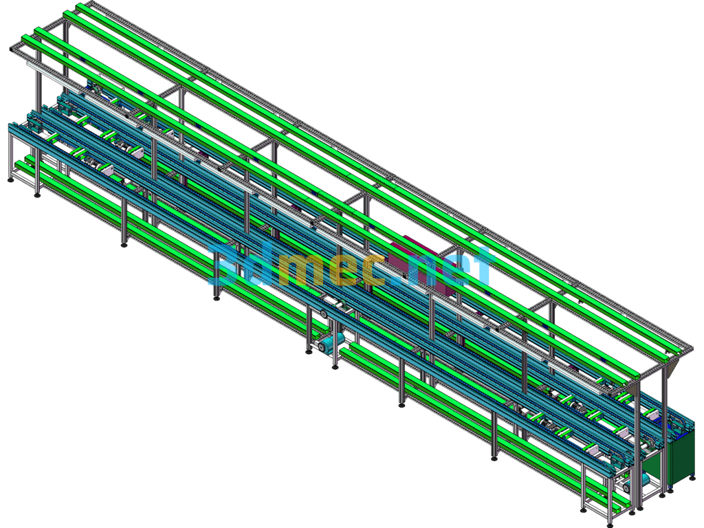 Speed Chain Assembly Line SolidWorks 3D Model Free Download