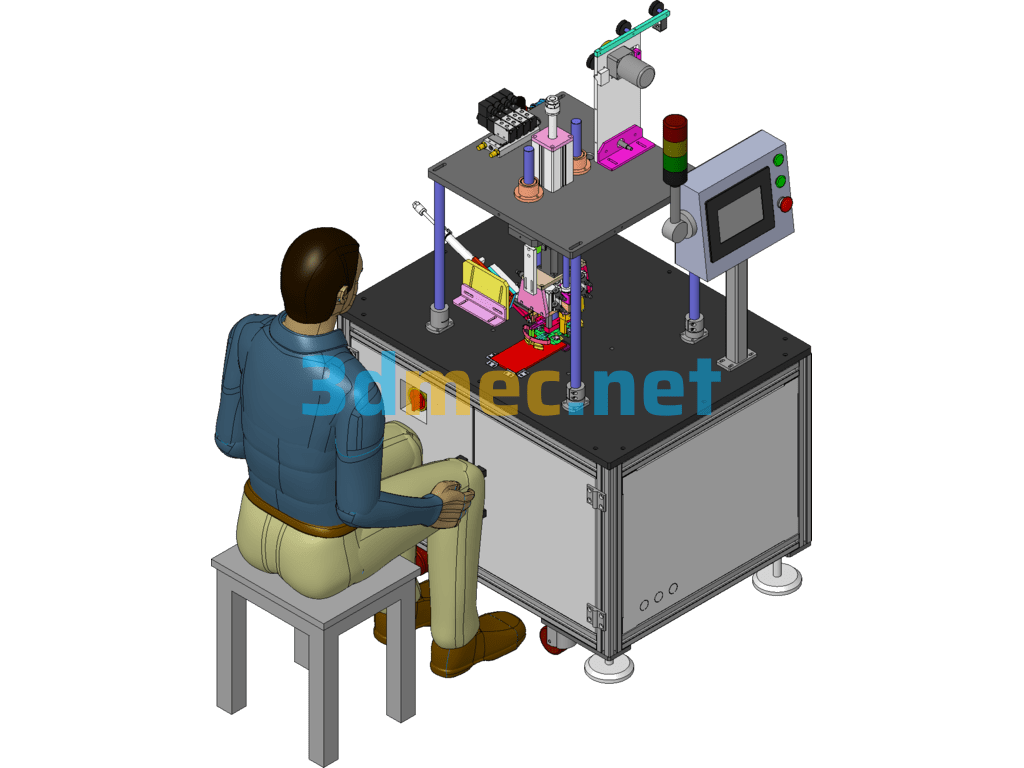 Semi-Automatic Mouthpiece Machine 3d+Engineering Drawing Sw2016 SolidWorks 3D Model Free Download