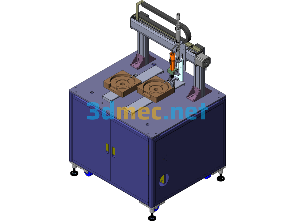 Single Head Locking Screw Mechanism SolidWorks 3D Model Free Download