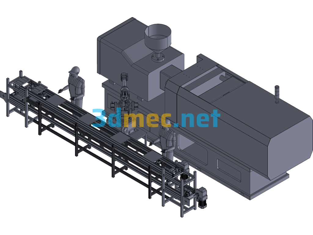 Die-Casting Mold Automatic Feeding And Screwing Production Line Exported 3D Model Free Download