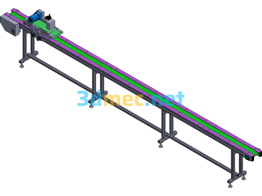 Double-Layer Adjustable Assembly Line Exported 3D Model Free Download