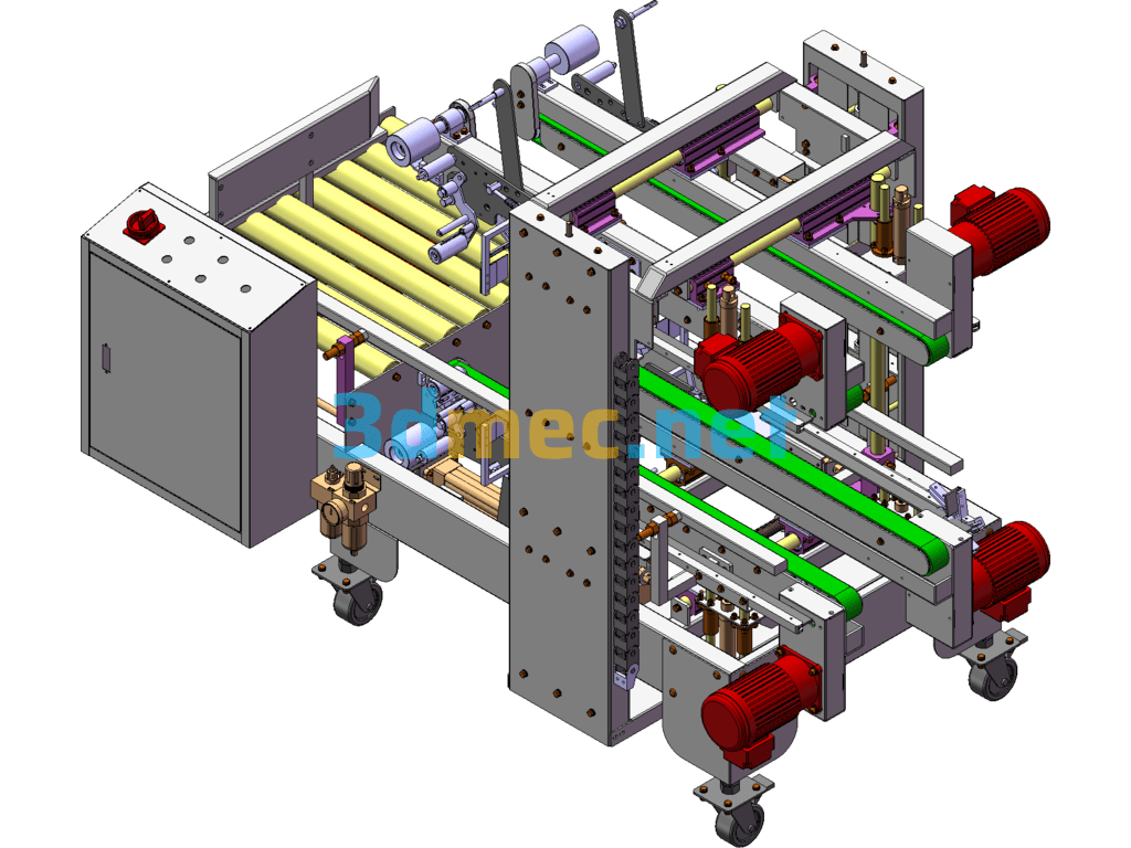 Four Corners Edge Sealing Machine SolidWorks 3D Model Free Download