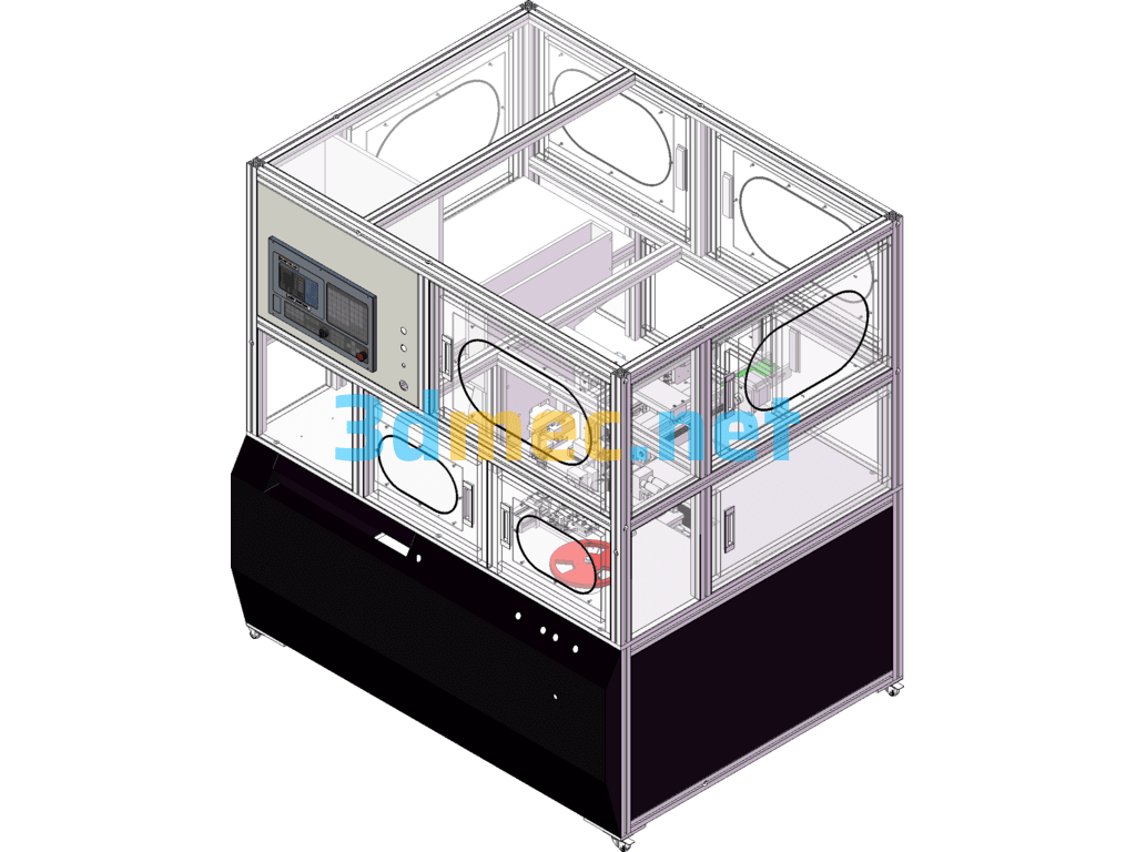 Cylindrical Battery Series Automatic Nickel Chip Spot Welder For Cutting And Bending SolidWorks 3D Model Free Download