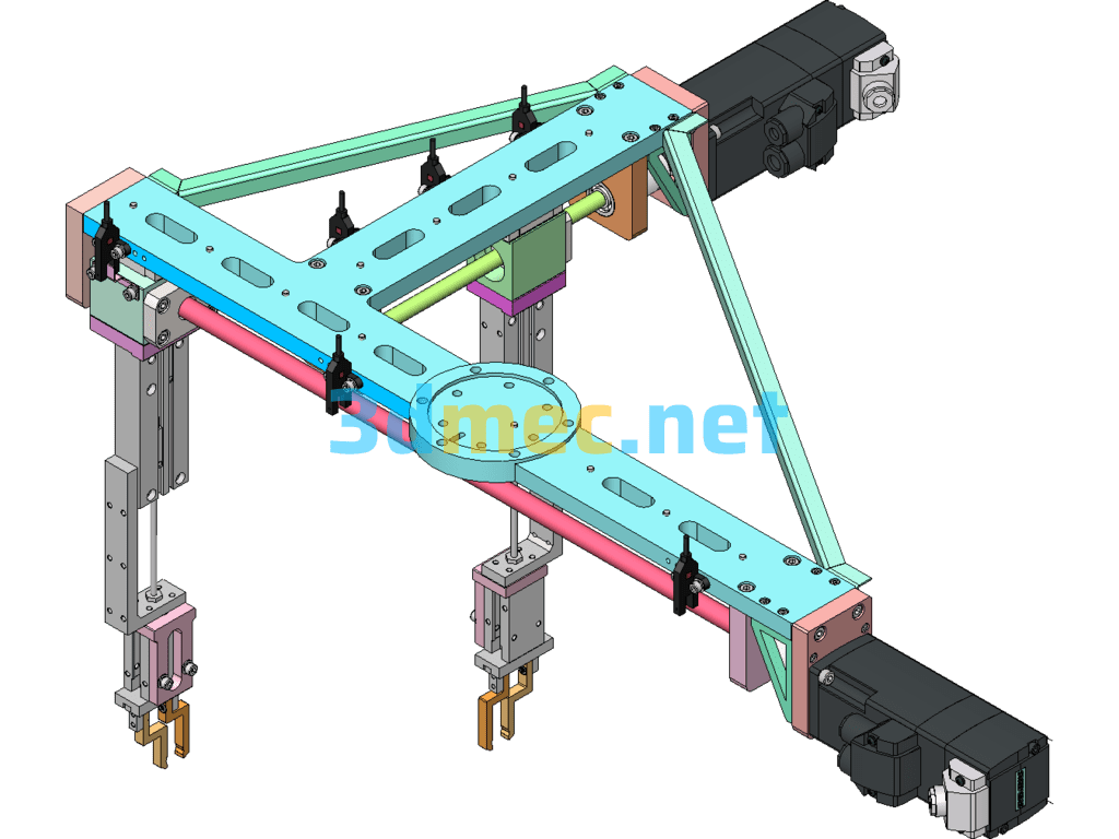 Vertical Dual Servo Screw Terminal Insertion Tooling 3D+Engineering Drawings SolidWorks 3D Model Free Download