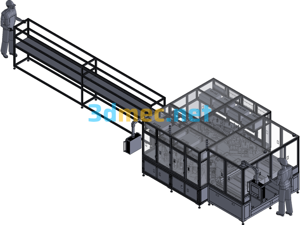 Large Automatic Test Line Exported 3D Model Free Download