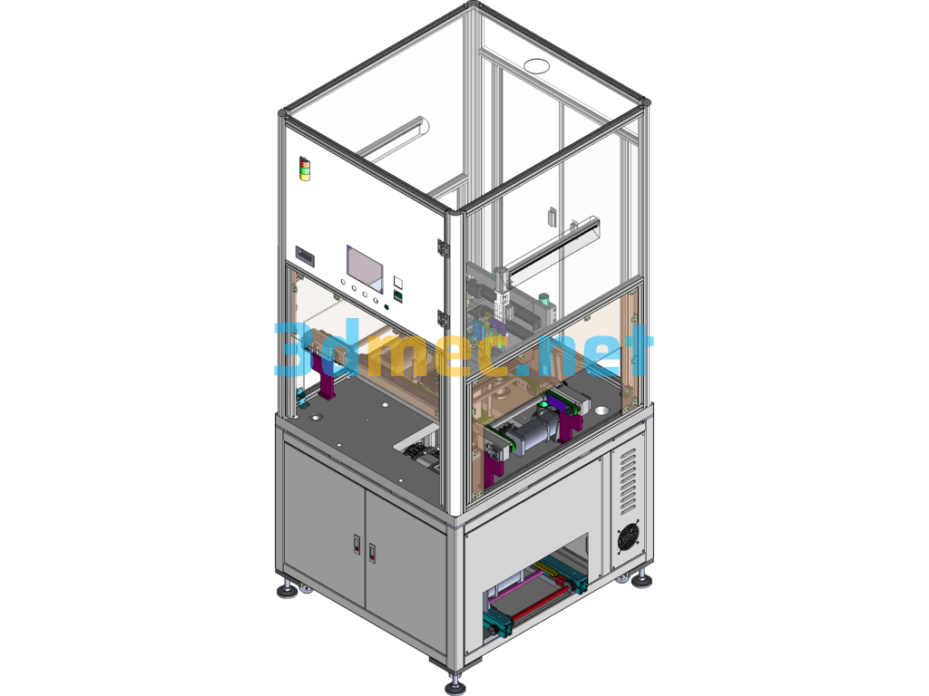 Automatic Double-Sided Tape Machine For Tablet PC SolidWorks 3D Model Free Download