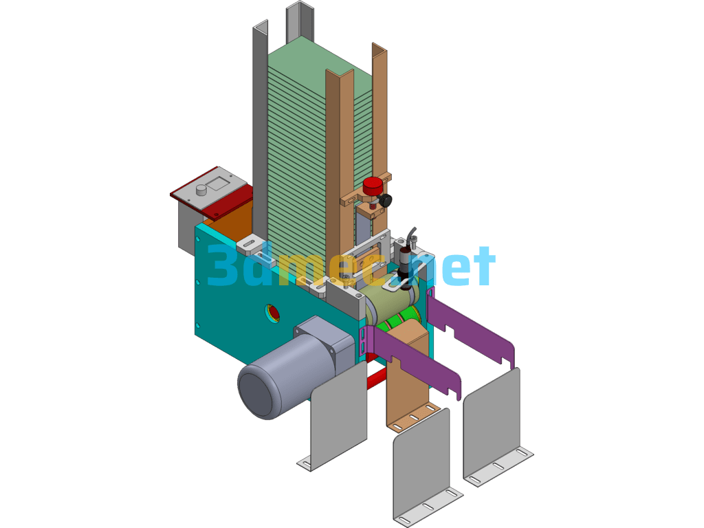 Flat Mask Sheet Loading Machine 3D+Engineering Drawing+Bom SolidWorks 3D Model Free Download