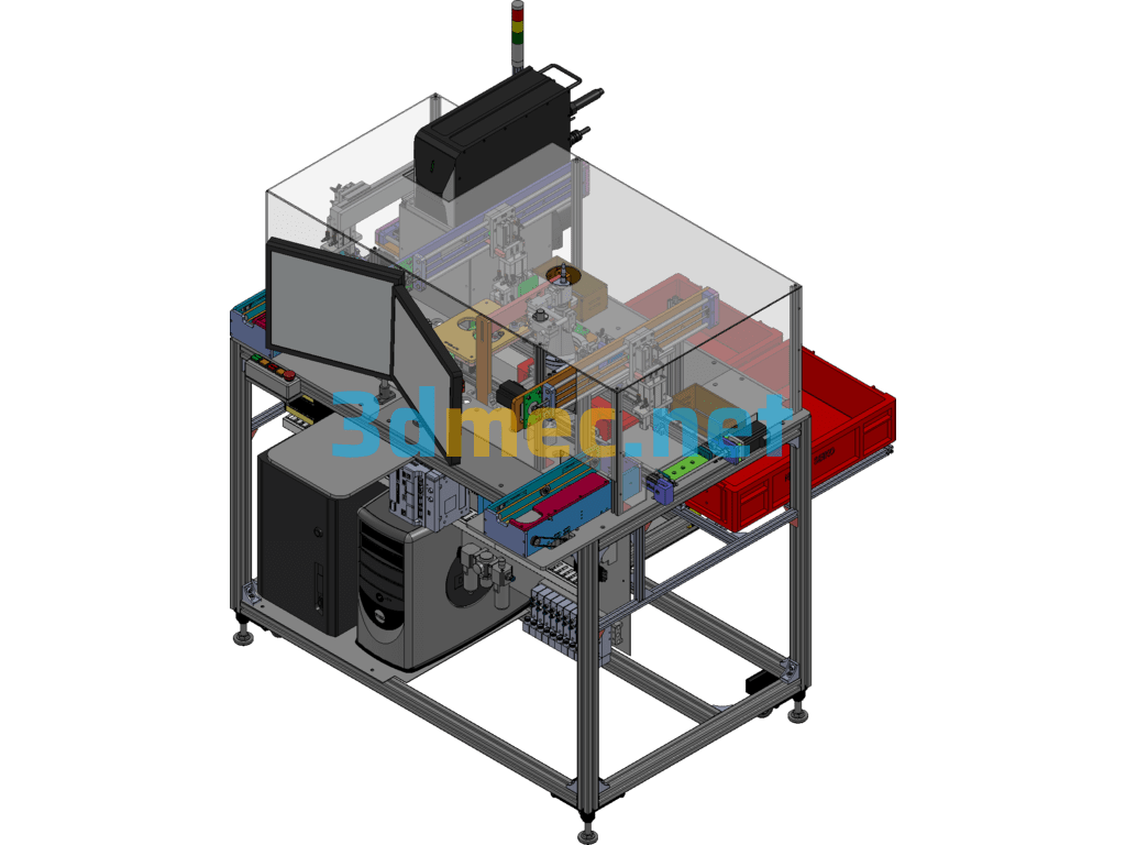 Marking Visual Inspection All-In-One Machine SolidWorks 3D Model Free Download