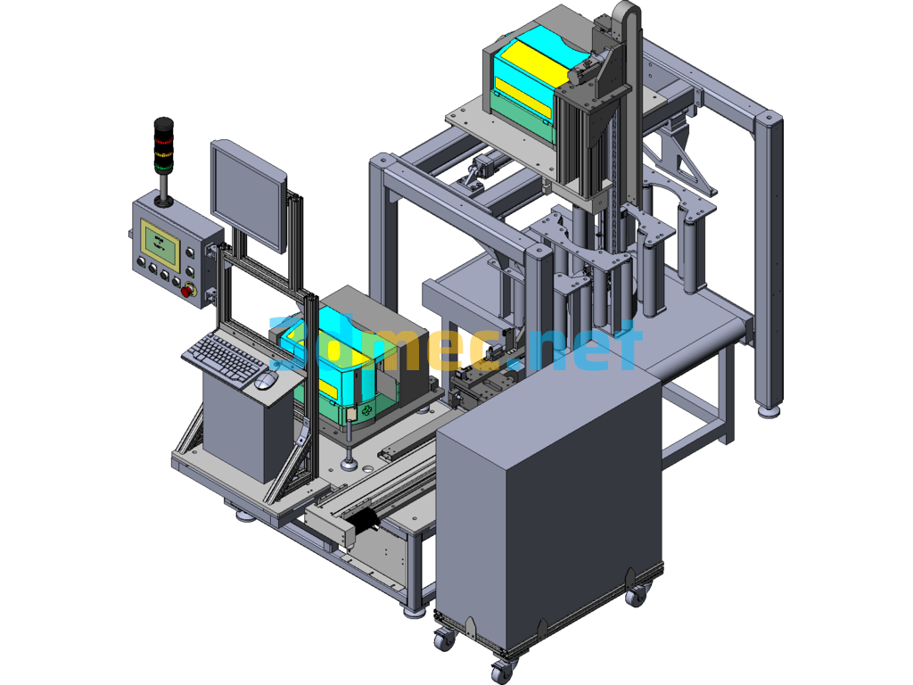 Marking And Labeling Machine (With 3D Model + Control System PLC + List BOM + Manual) SolidWorks 3D Model Free Download