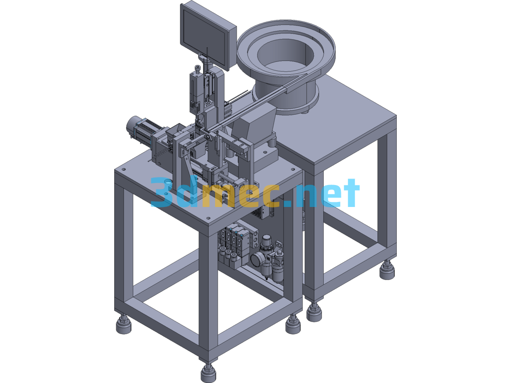 Square Small Hole Inspection Machine SolidWorks 3D Model Free Download
