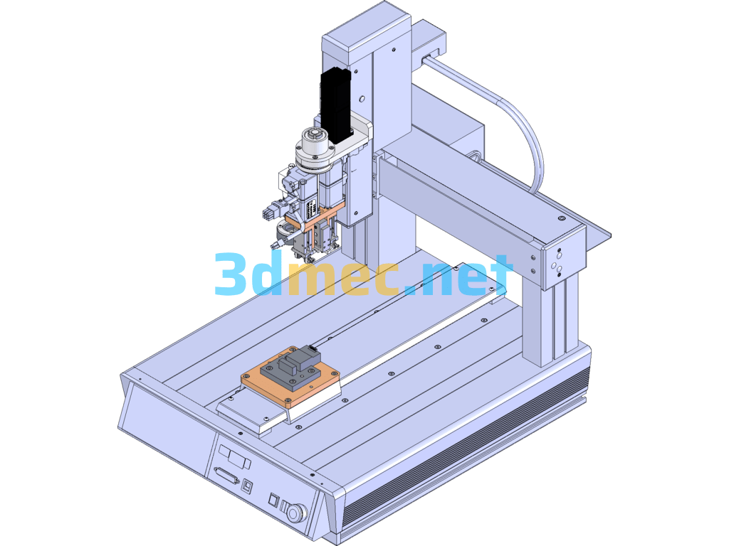 Desktop USB Automatic Threading Machine SolidWorks 3D Model Free Download