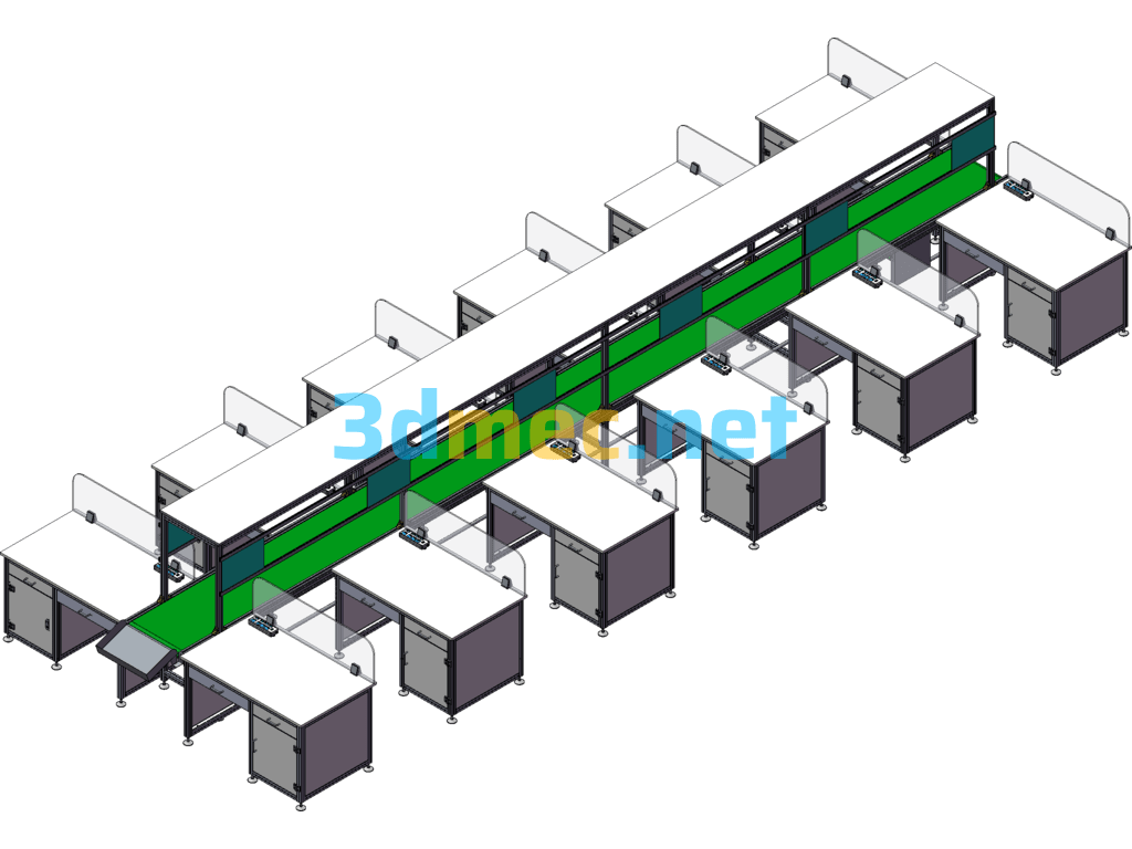 Module Production Line SolidWorks 3D Model Free Download