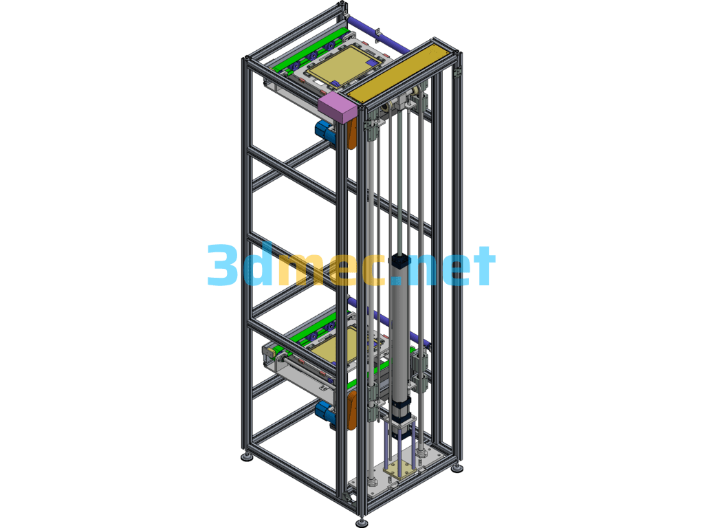 Cylinder Lift Design Exported 3D Model Free Download
