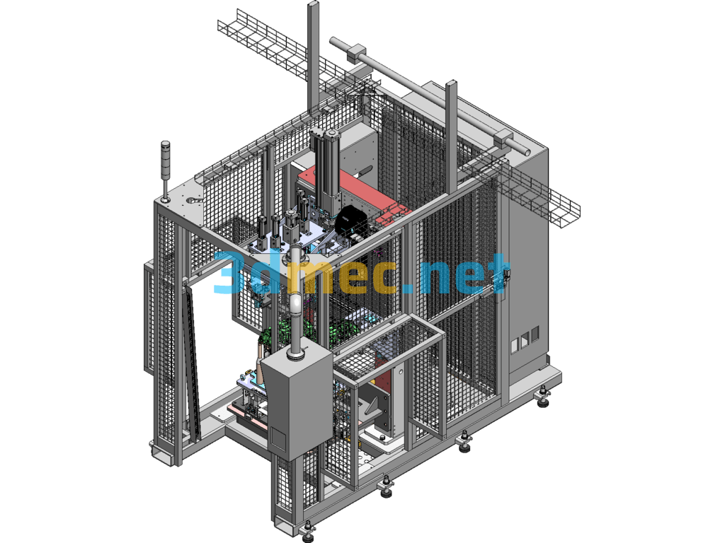 Automobile Transmission Case Automatic Closing Equipment SolidWorks 3D Model Free Download