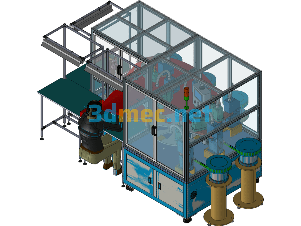 Multi-Manipulator Assembly Equipment For Ring Components Creo(ProE) 3D Model Free Download