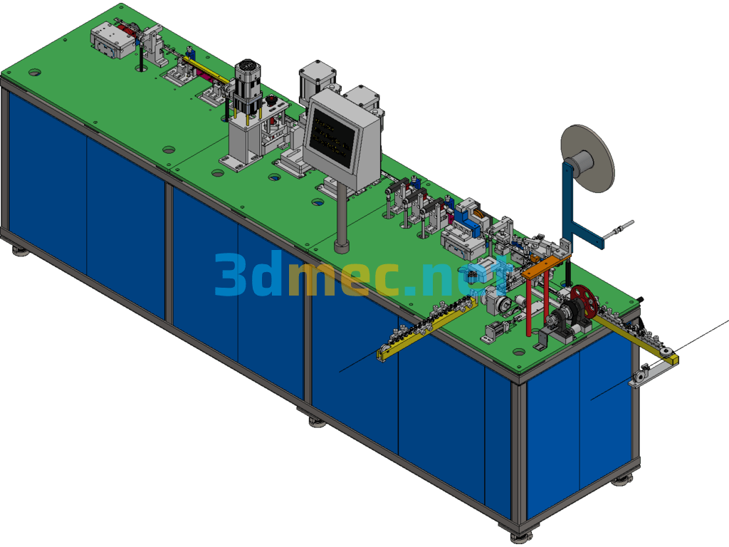 Tape Forming Machine Exported 3D Model Free Download