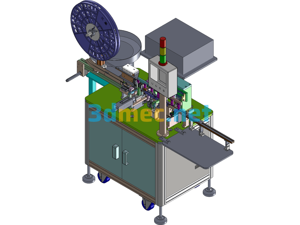 Automatic MICRO Usb Assembly Machine, UR1-069 Automatic Assembly Machine SolidWorks 3D Model Free Download