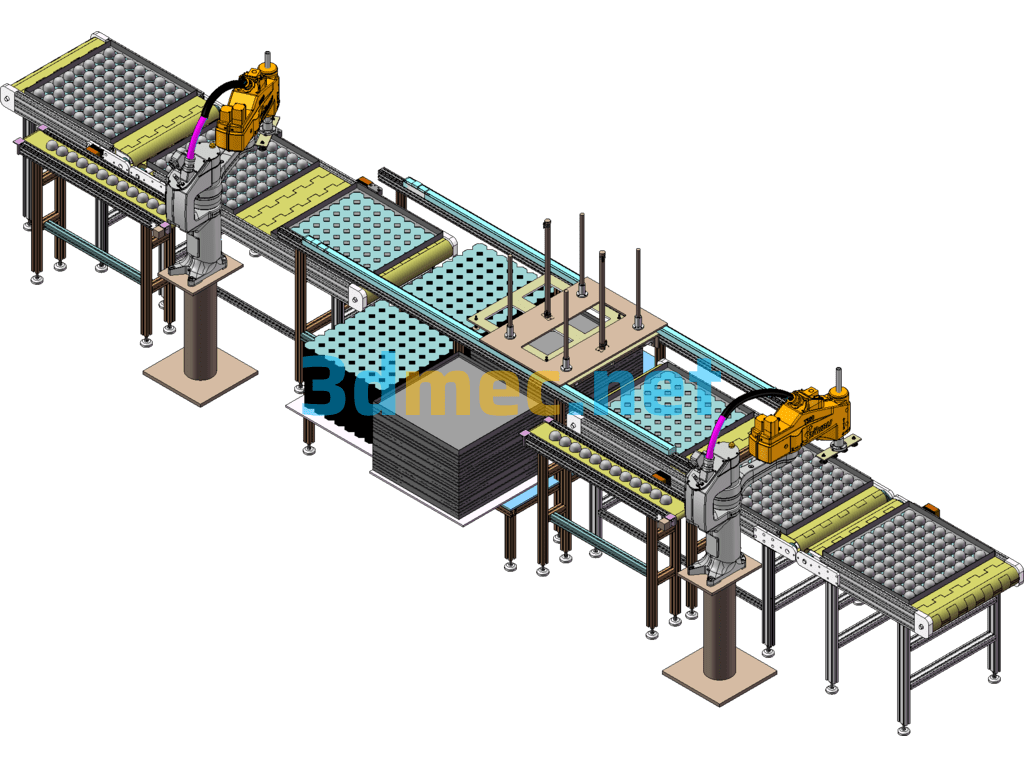 Automatic Bun Loading Machine SolidWorks 3D Model Free Download