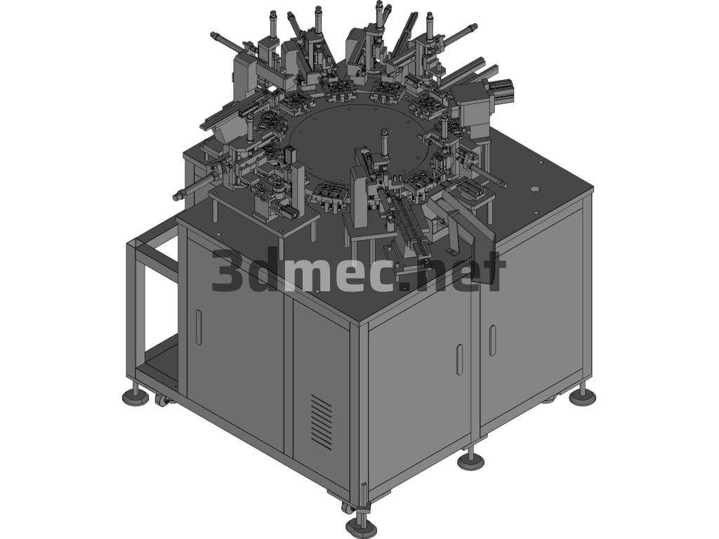 Turntable Assembly Machine Exported 3D Model Free Download