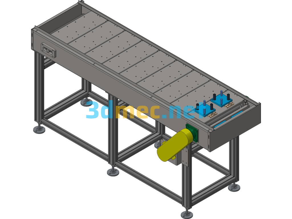 Chain Belt Fixture Conveyor Line Exported 3D Model Free Download