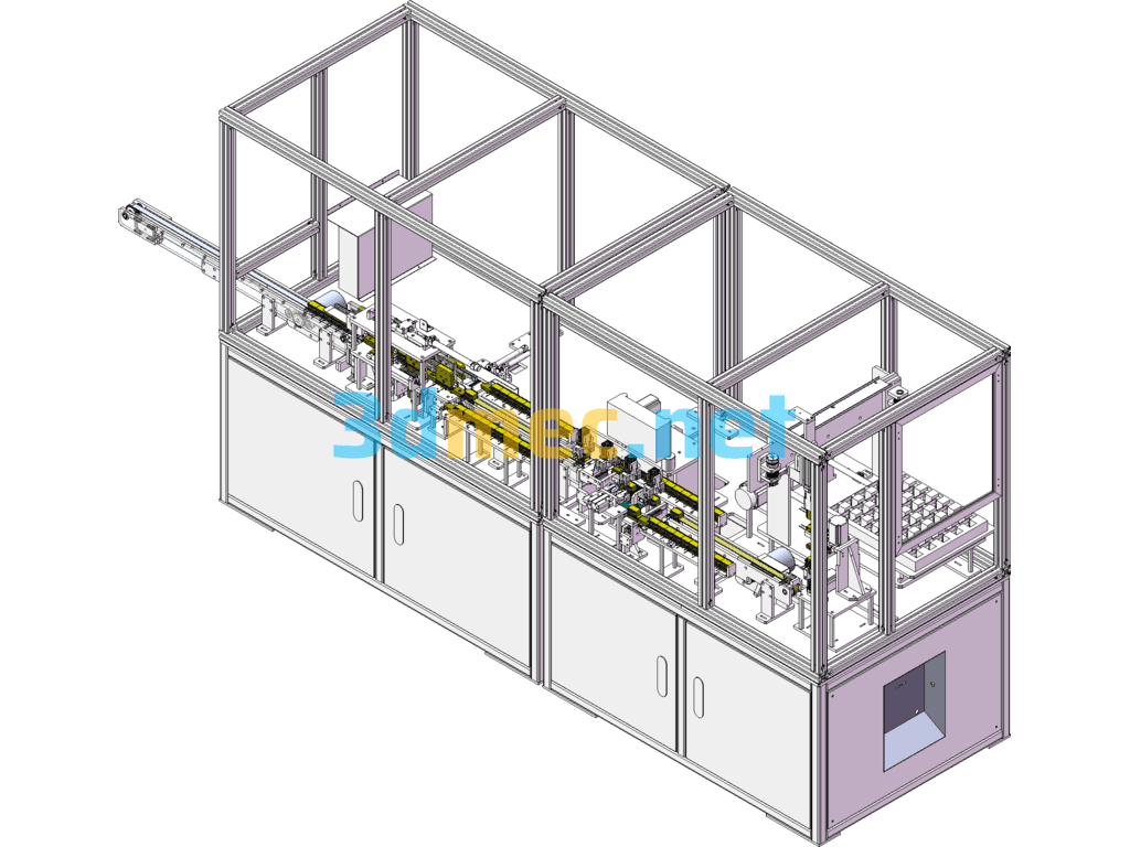 High-Frequency Transformer With Wire Products Automatic Testing Machine SolidWorks 3D Model Free Download