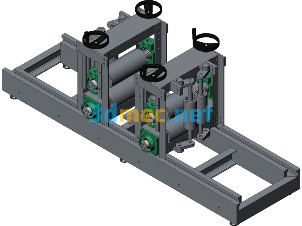 3D+Engineering Drawings Of Steel Section Straightening Machine (Straightening Machine) SolidWorks 3D Model Free Download