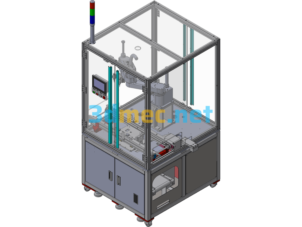 In-Line Robotic Dispensing Equipment Exported 3D Model Free Download
