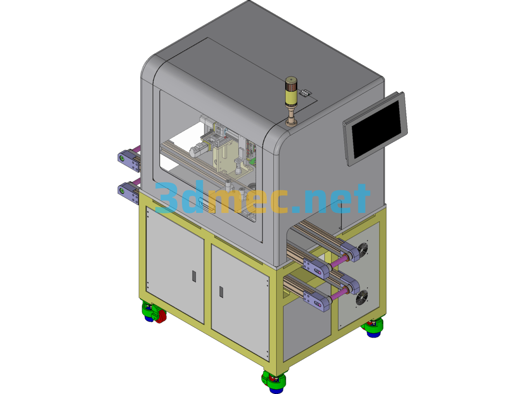 Dual Fidelity Label Auto Attachment Equipment Exported 3D Model Free Download