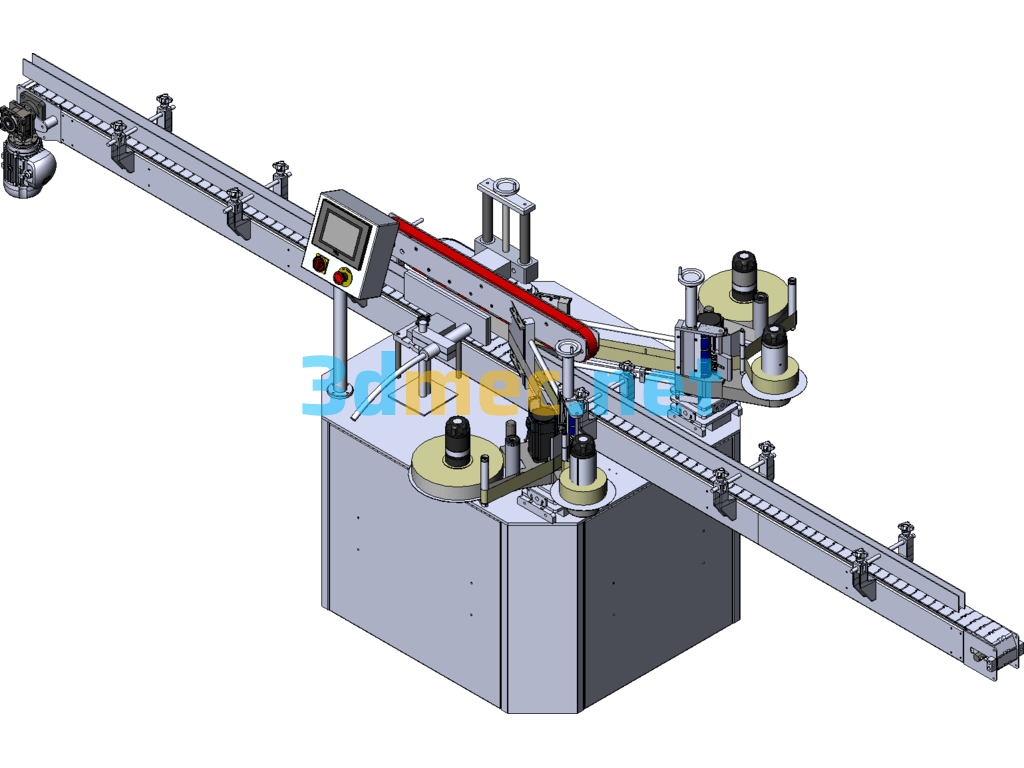 Double-Sided Labeling Machine SolidWorks 3D Model Free Download
