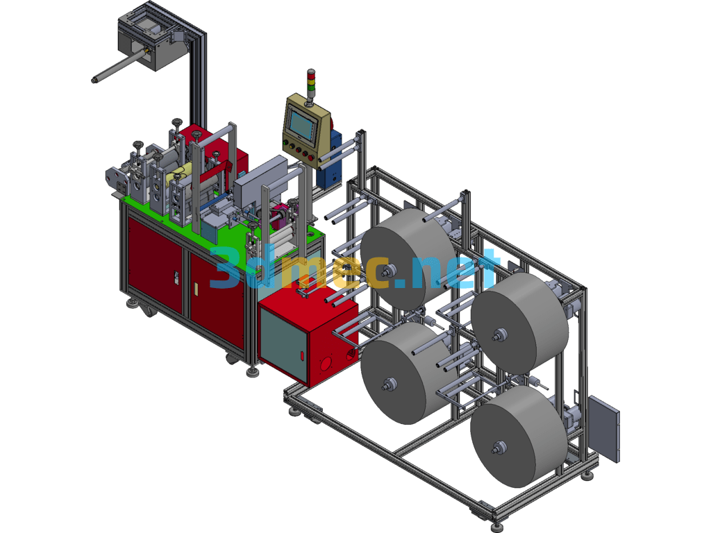 KSD0602AM-A-N95 Cutting Machine Assembly Exported 3D Model Free Download