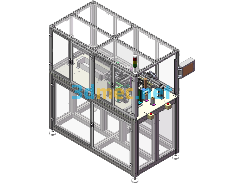 Fully Automatic Labeling Inspection SolidWorks 3D Model Free Download