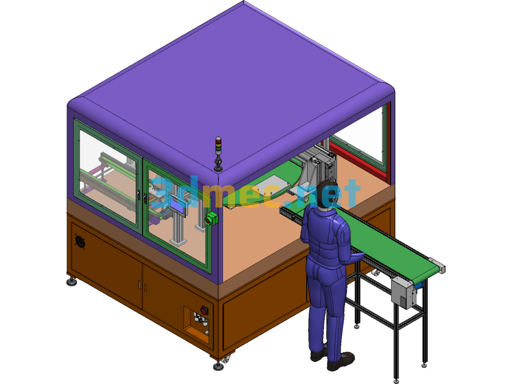 Turntable Inspection Machine SolidWorks 3D Model Free Download