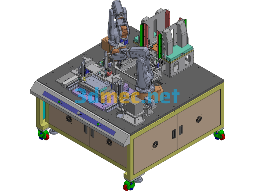 Touch Panel Automatic Assembly And Locking Screws Equipment Exported 3D Model Free Download