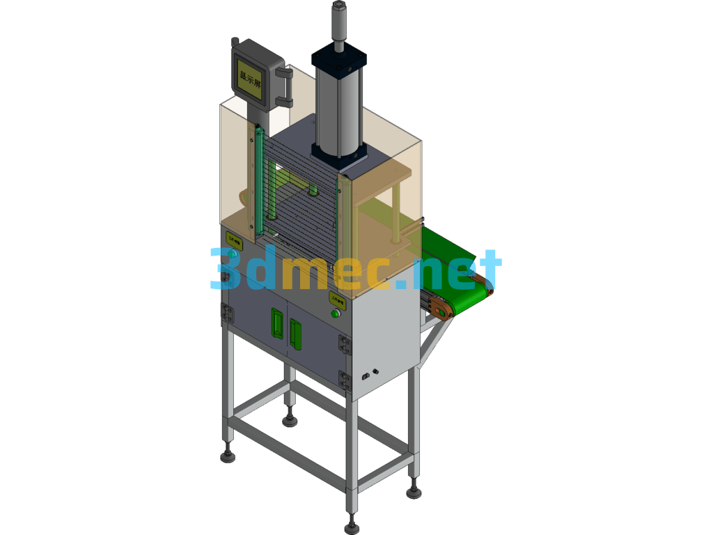 Semi-Automatic Mouth Cutting Machine SolidWorks 3D Model Free Download