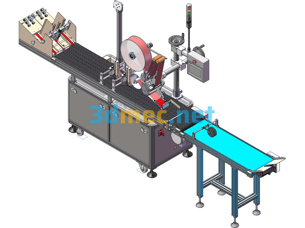 In-Line Labeling Equipment SolidWorks 3D Model Free Download