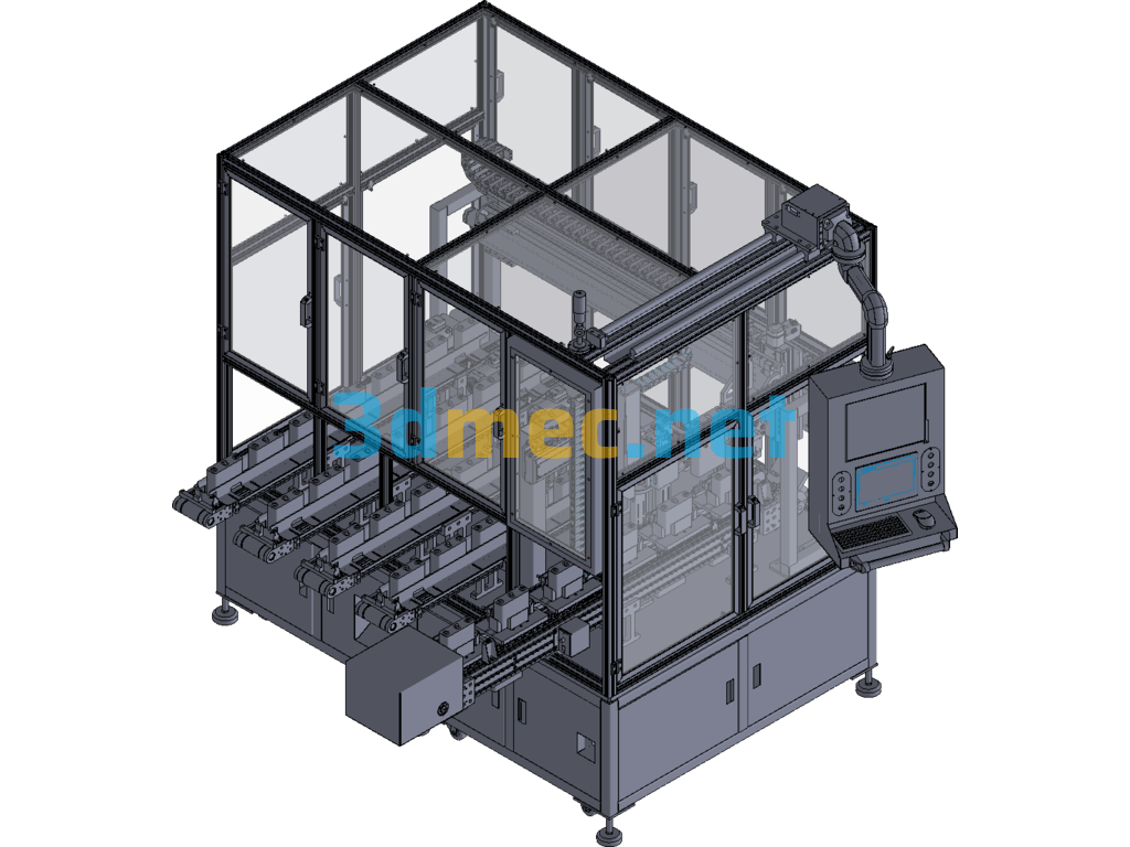 Power Battery Sorting Machine Exported 3D Model Free Download
