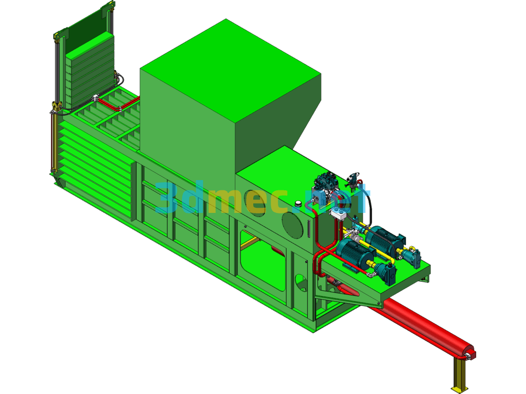 Waste Paper Baler SolidWorks 3D Model Free Download