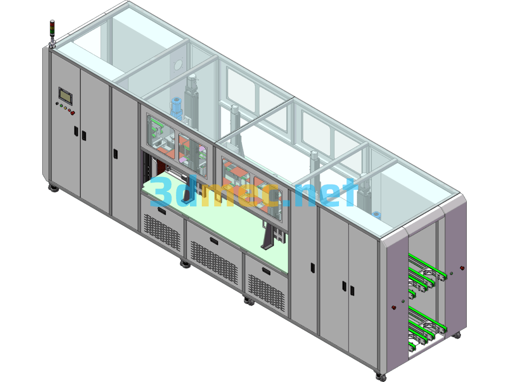 Wafer Reversing Basket Machine (Wafer Guide Machine) SolidWorks 3D Model Free Download