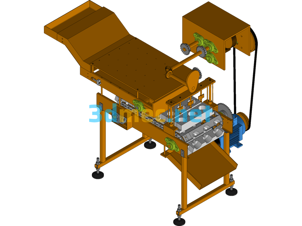Automatic Core Removal And Slitting Machine UG(NX) 3D Model Free Download