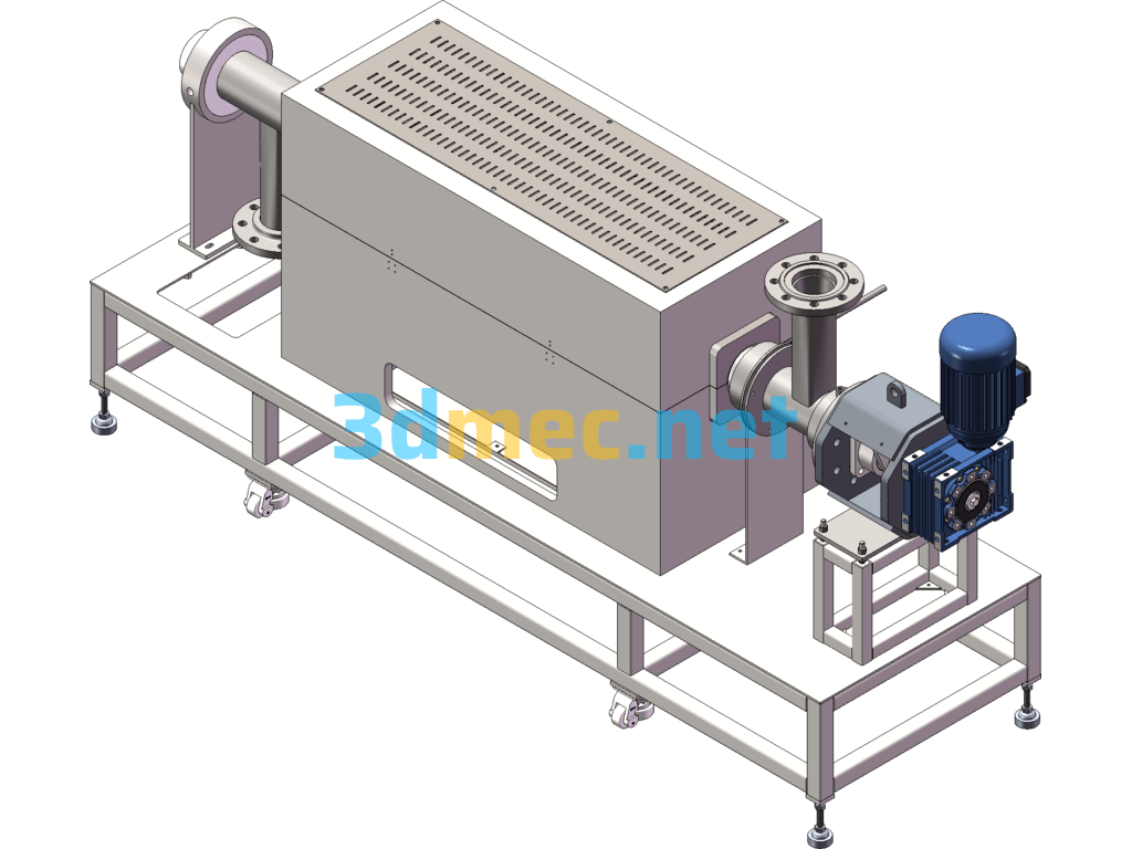 Powder Stirring And Transportation Reactor SolidWorks 3D Model Free Download