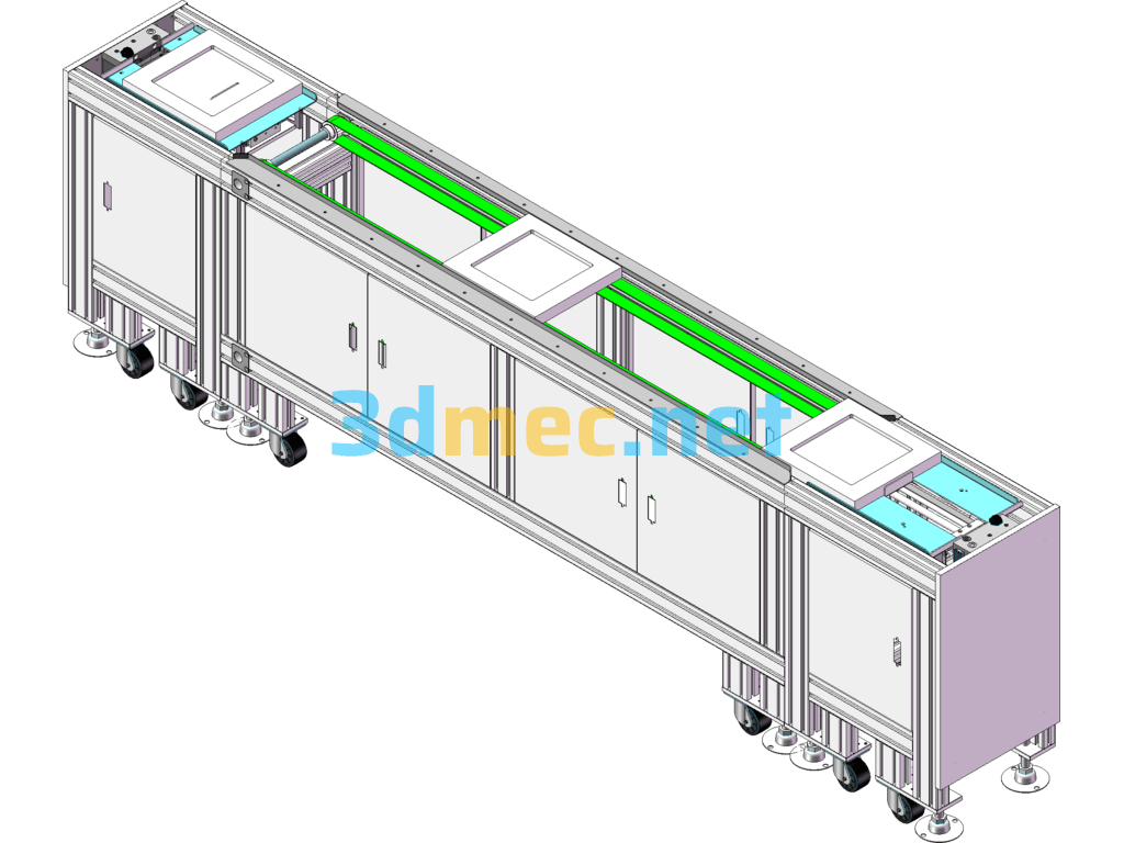 Circular Conveyor Line SolidWorks 3D Model Free Download